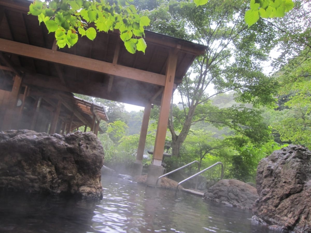 開放感のある混浴露天