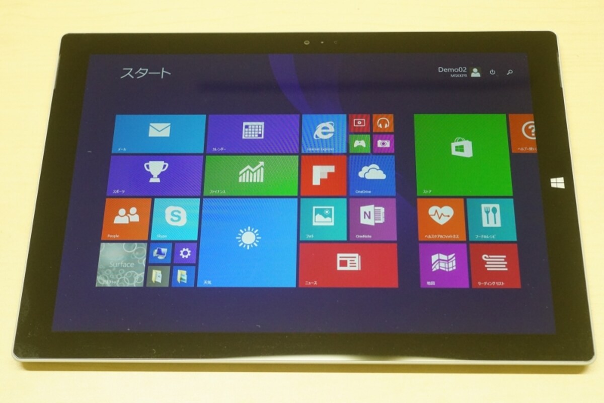ディスプレイ解像度は2160×1440。Surface Pro 2(1920×1080)の1.5倍のサイズとなります。