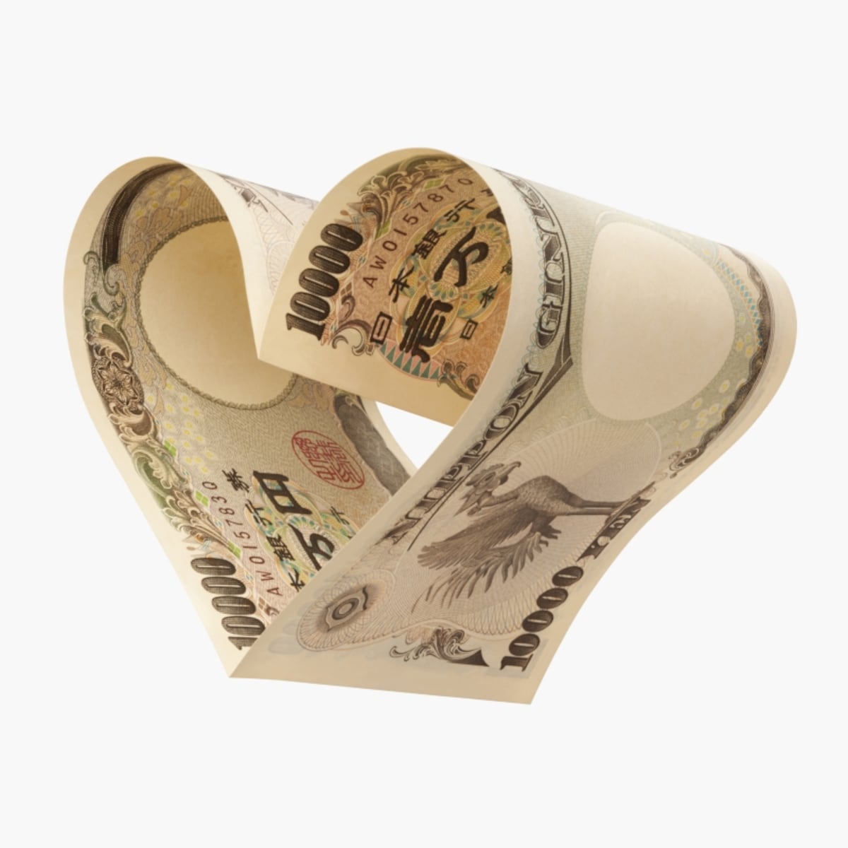 １万円札のハート