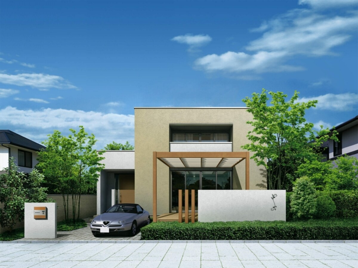 植栽は住まいのイメージだけでなく、街並の印象も変えるポイント。 [PLAN04　ナチュラルモダン]　　YKK AP http://www.ykkap.co.jp/