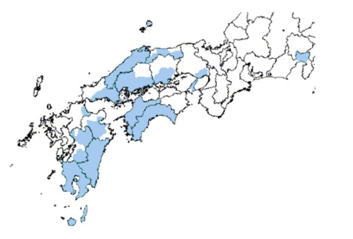 【図5】特殊土壌地帯の指定地域（出典：農林水産省）