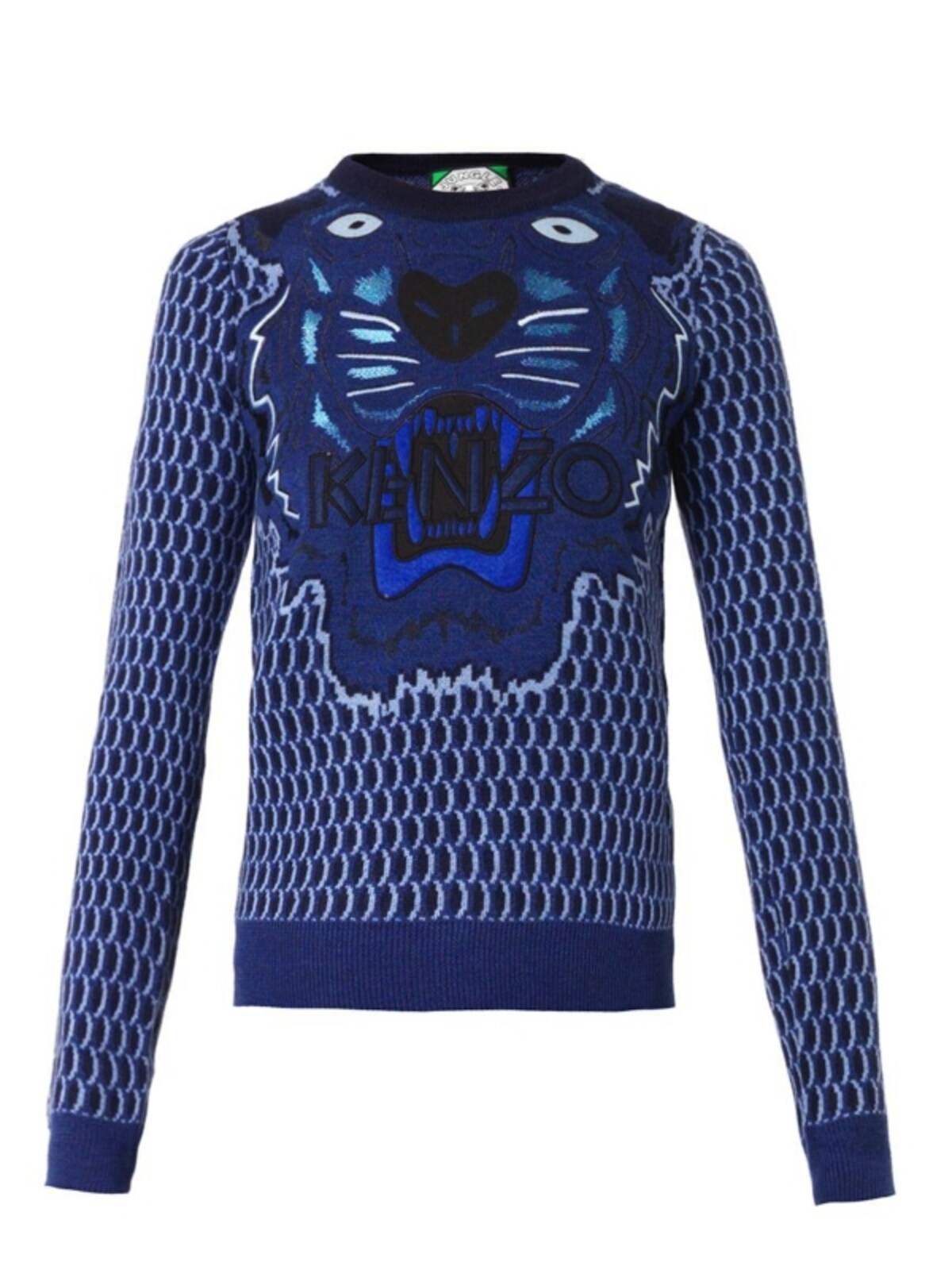 KENZO／Tiger-embroidered wool sweater