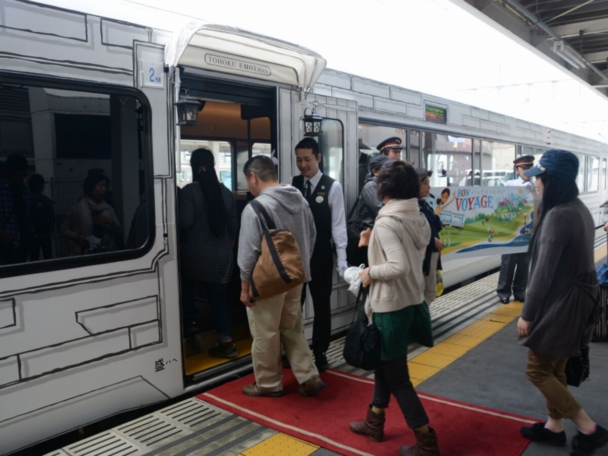 車内へ
