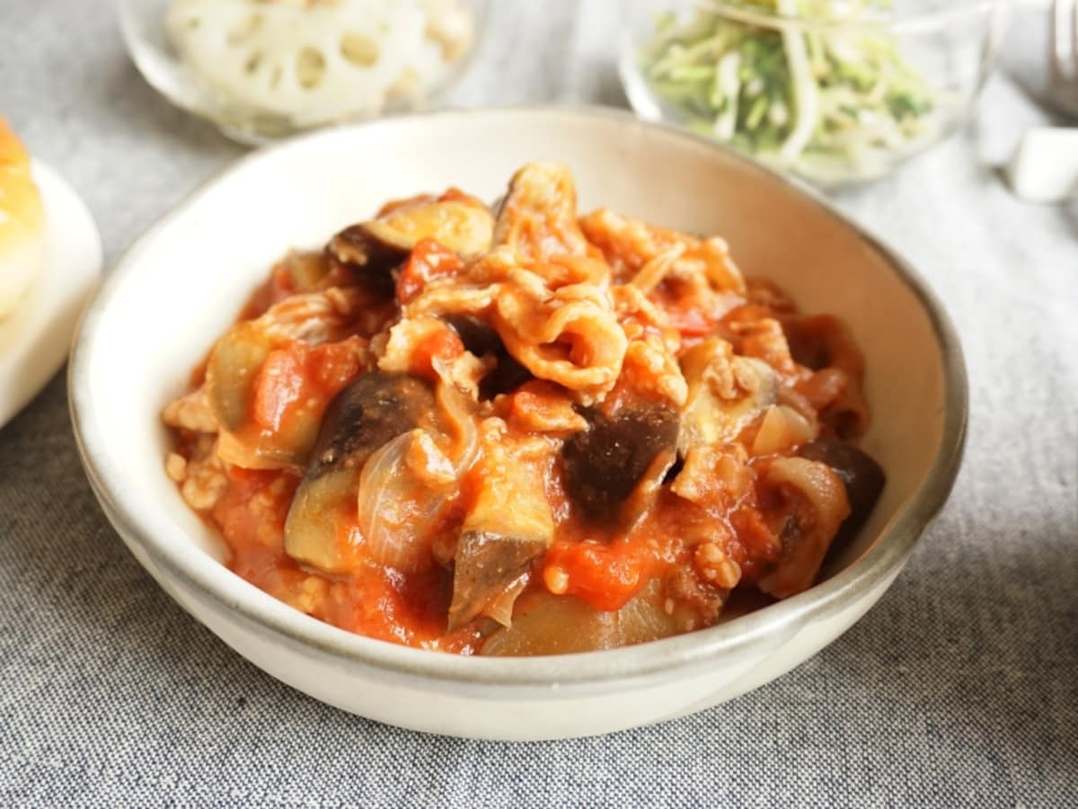 豚肉とナスのトマト煮