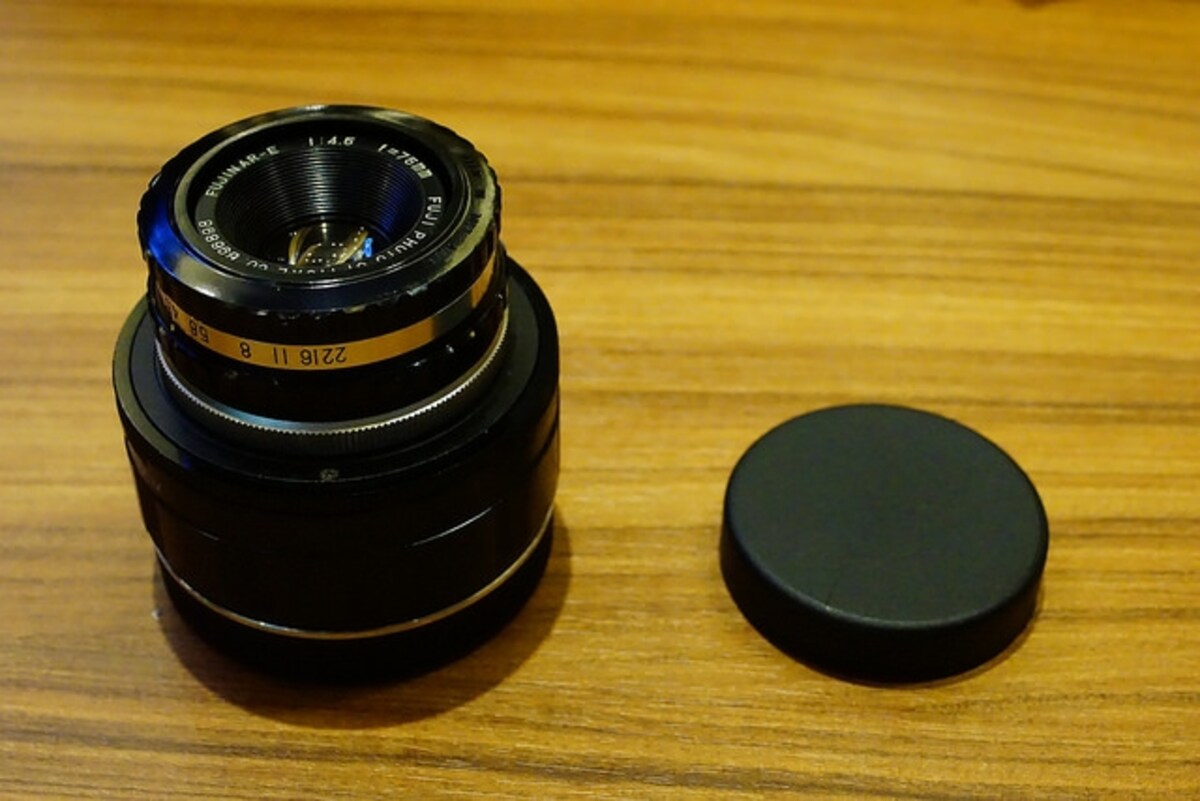 FUJINAR-E 75mm F4.5とマウントアダプター