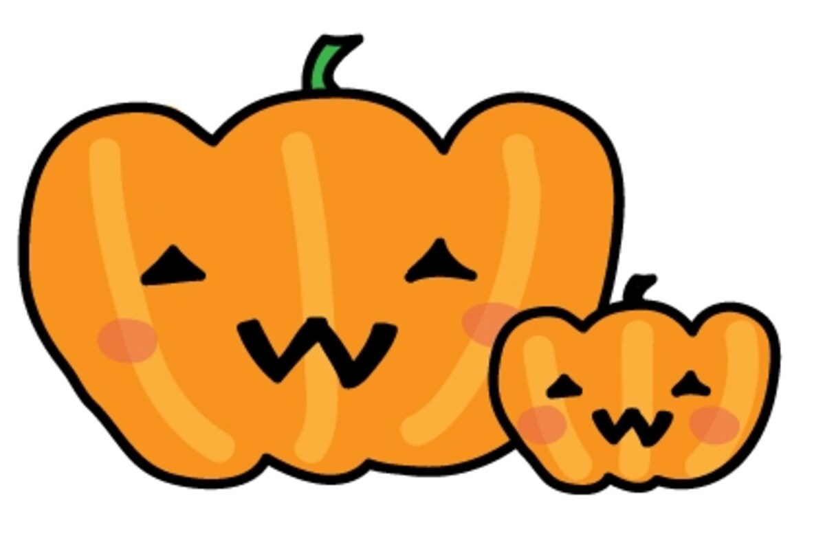 かぼちゃ　ハロウィン　イラスト　カラー　かわいい