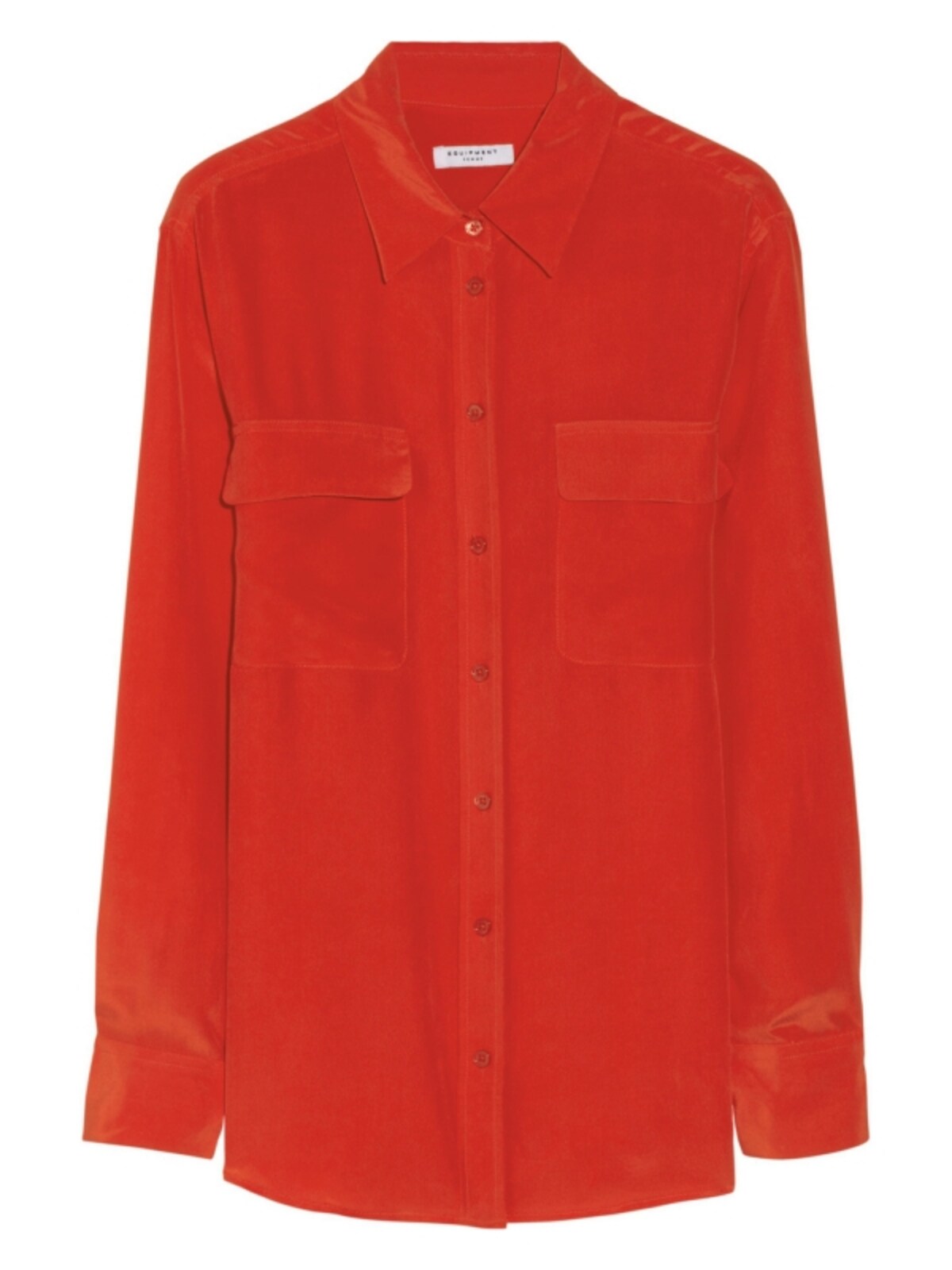 Equipment／Signature washed-silk shirt