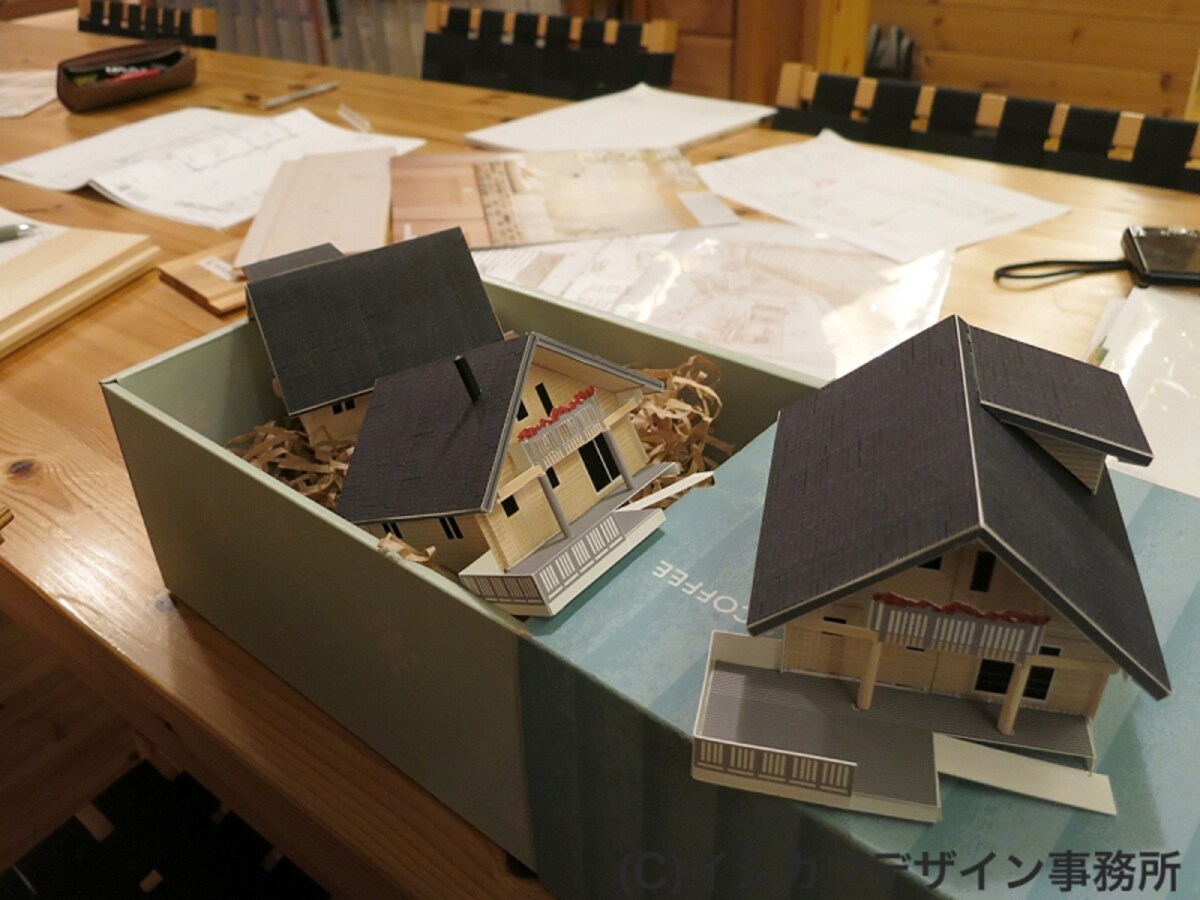 外観デザイン検討用の建物模型の画像