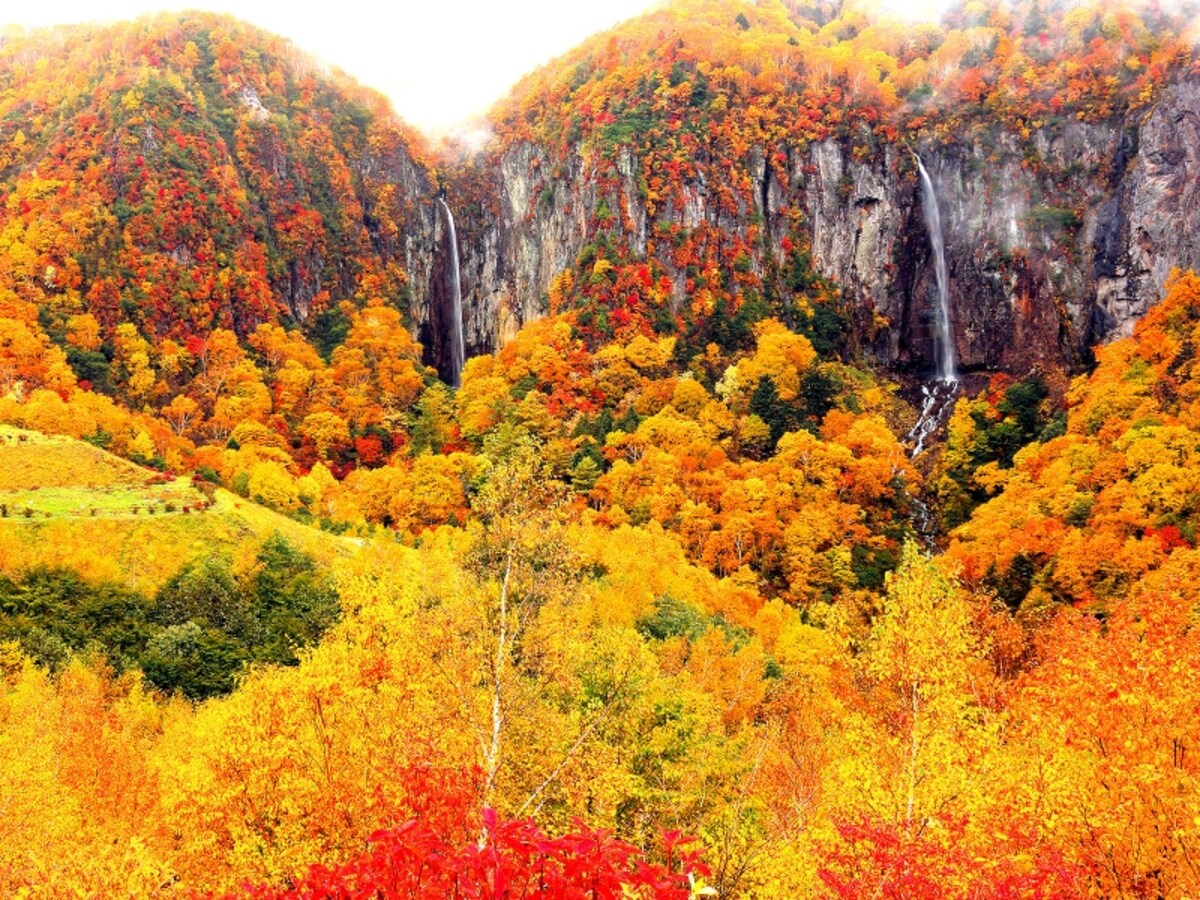 紅葉の米子大瀑布