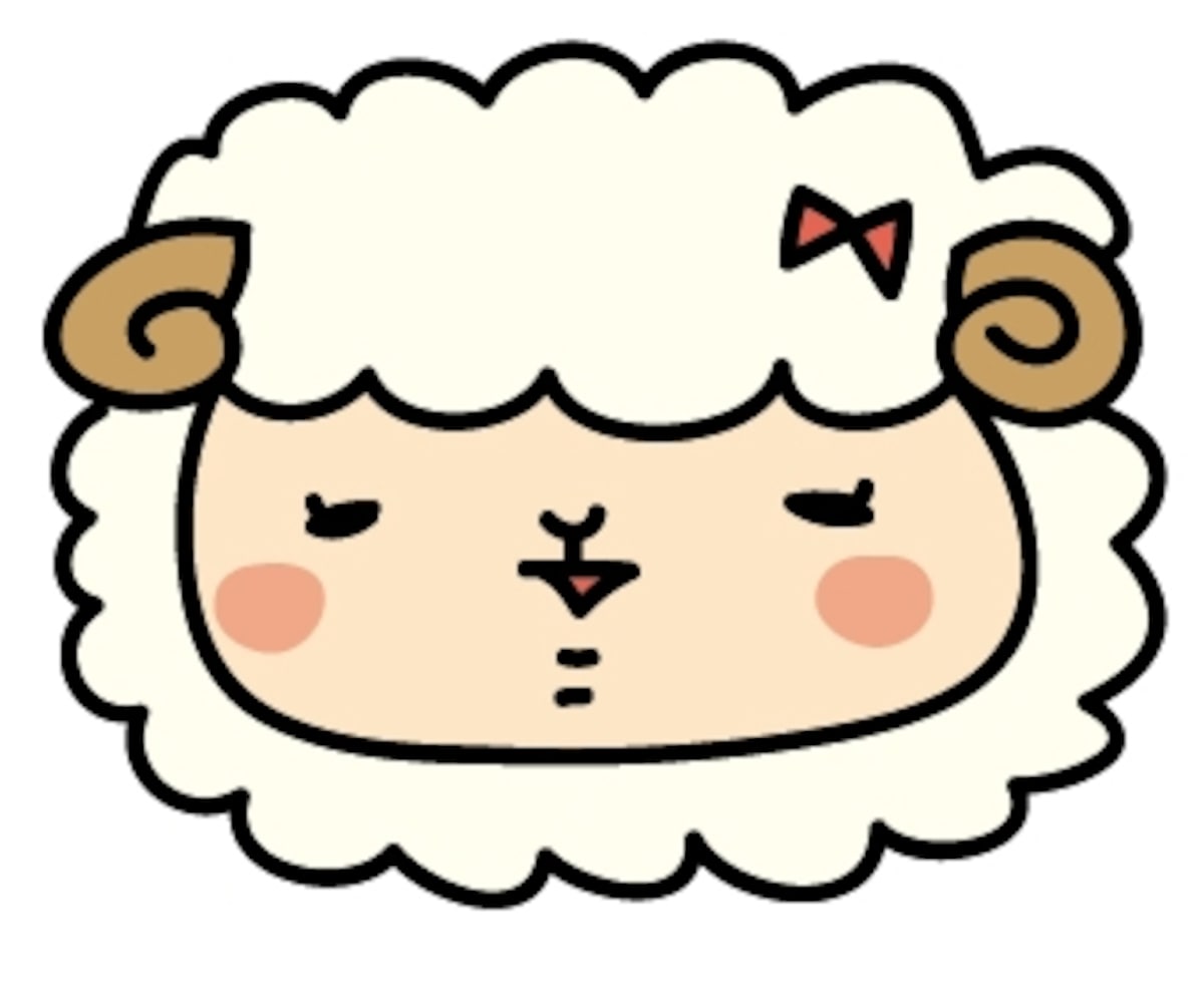 【カラー】羊の女の子です。