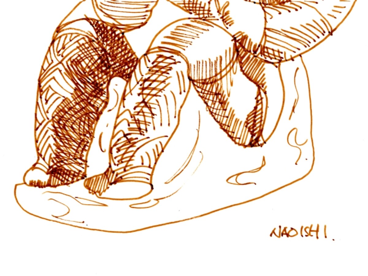 土偶（下部）のイラスト画像　