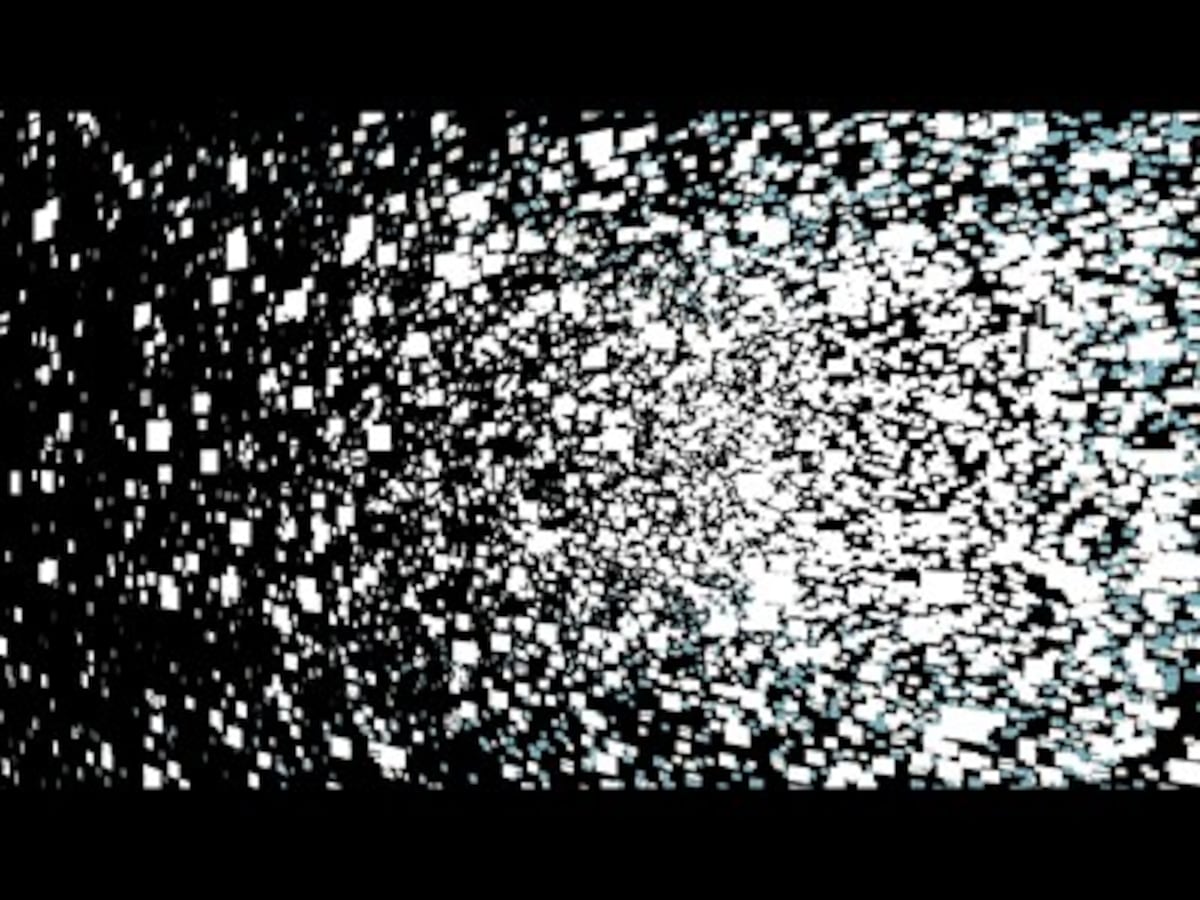 スライドショーを実行すると、設定済みの画面切り替え効果を再生しながら、iPad画面いっぱいにスライドが大きく表示される