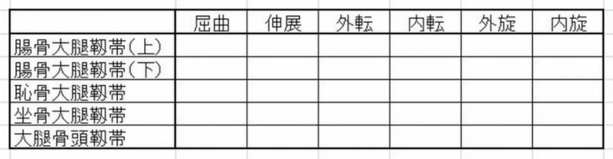股関節の靱帯作用1