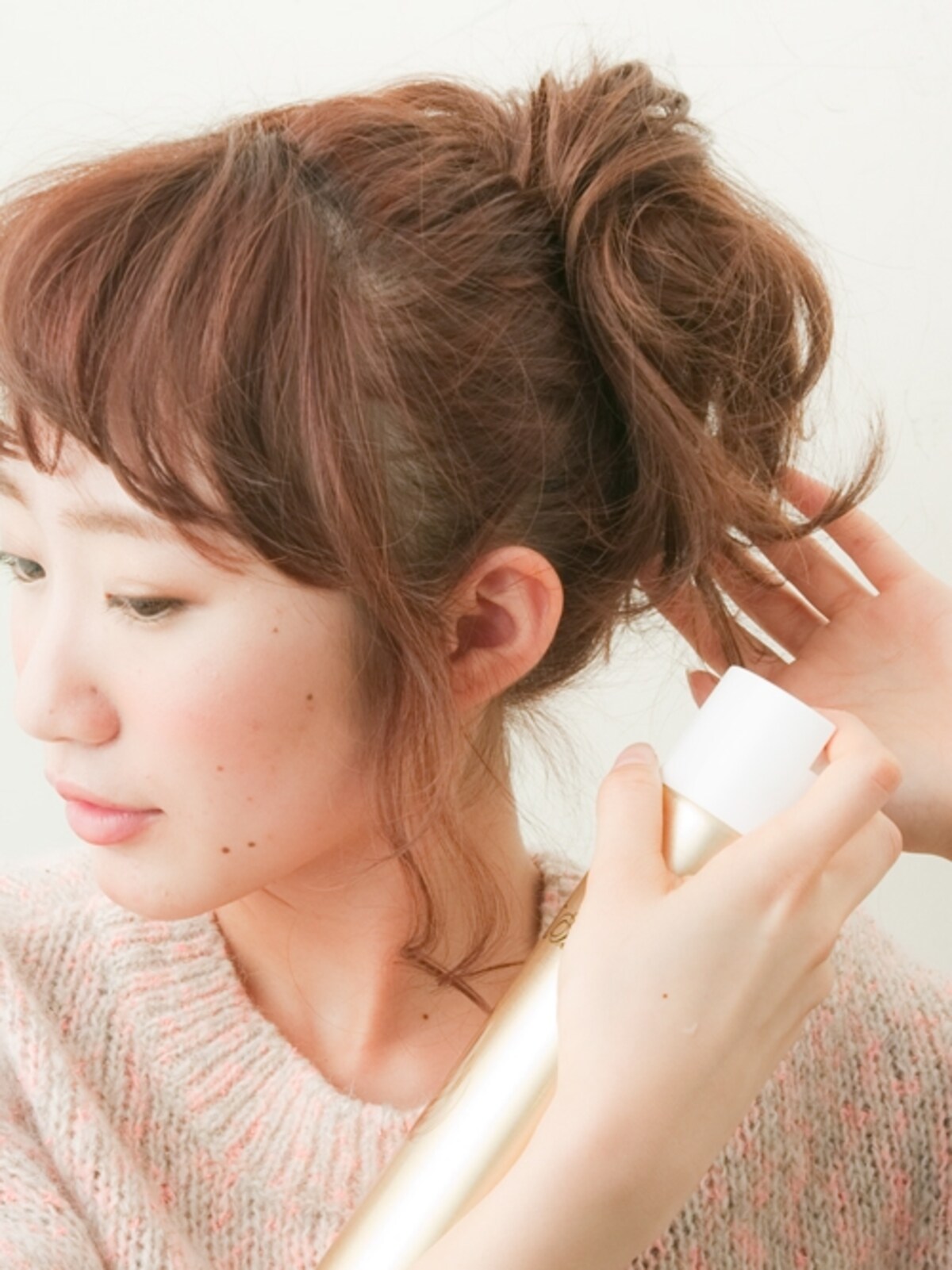 スプレーで固定する