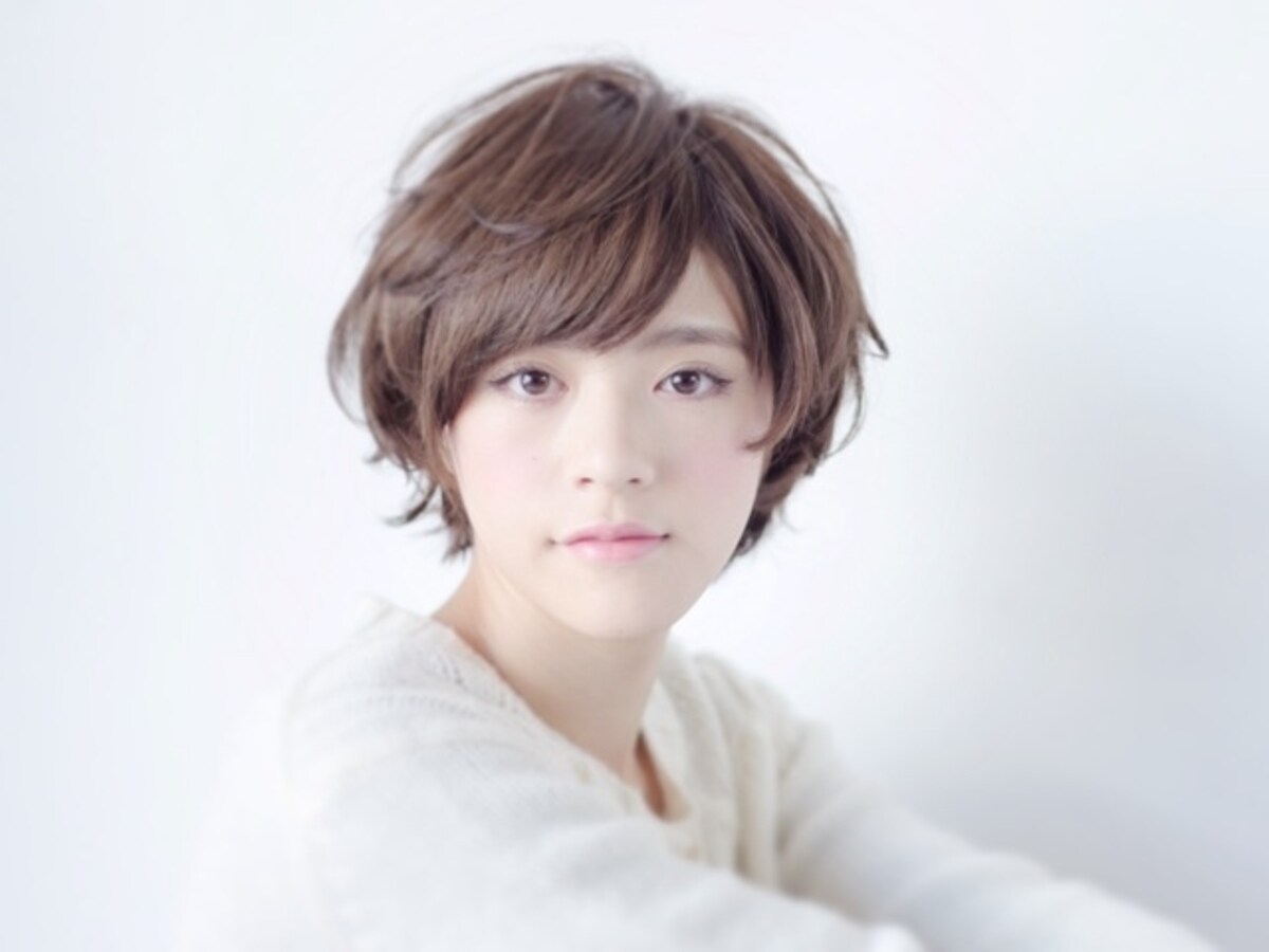 大人かわいいパーマショートボブ