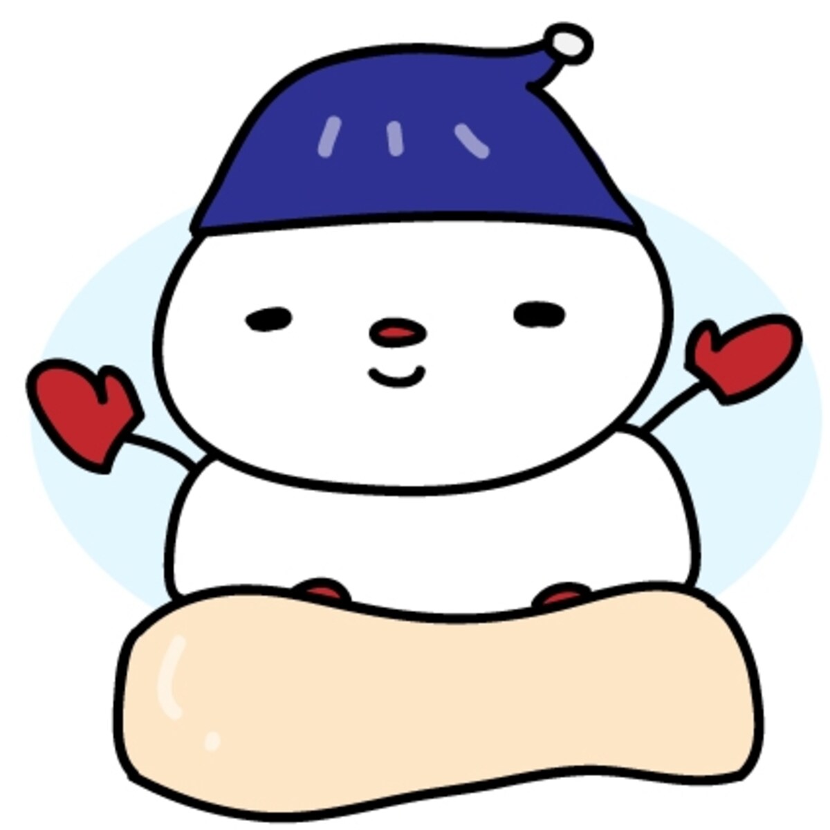 【カラー】華麗に滑る雪だるまです。