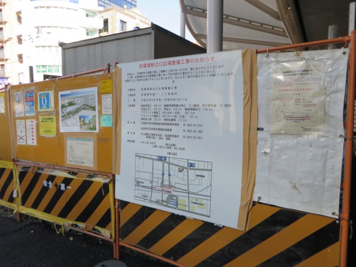 駅前整備中