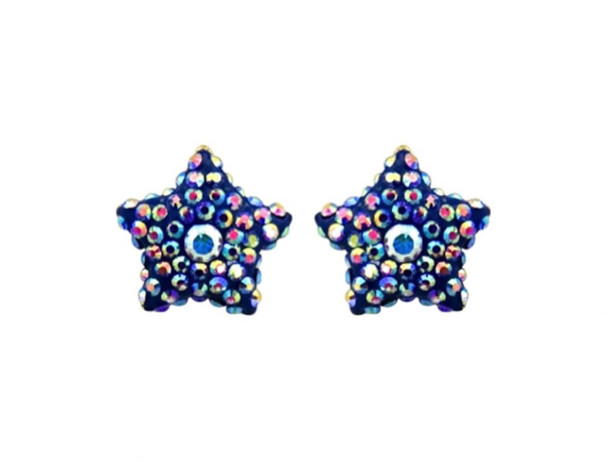 BUTLER & WILSON／CRYSTAL STAR STUD EARRINGS