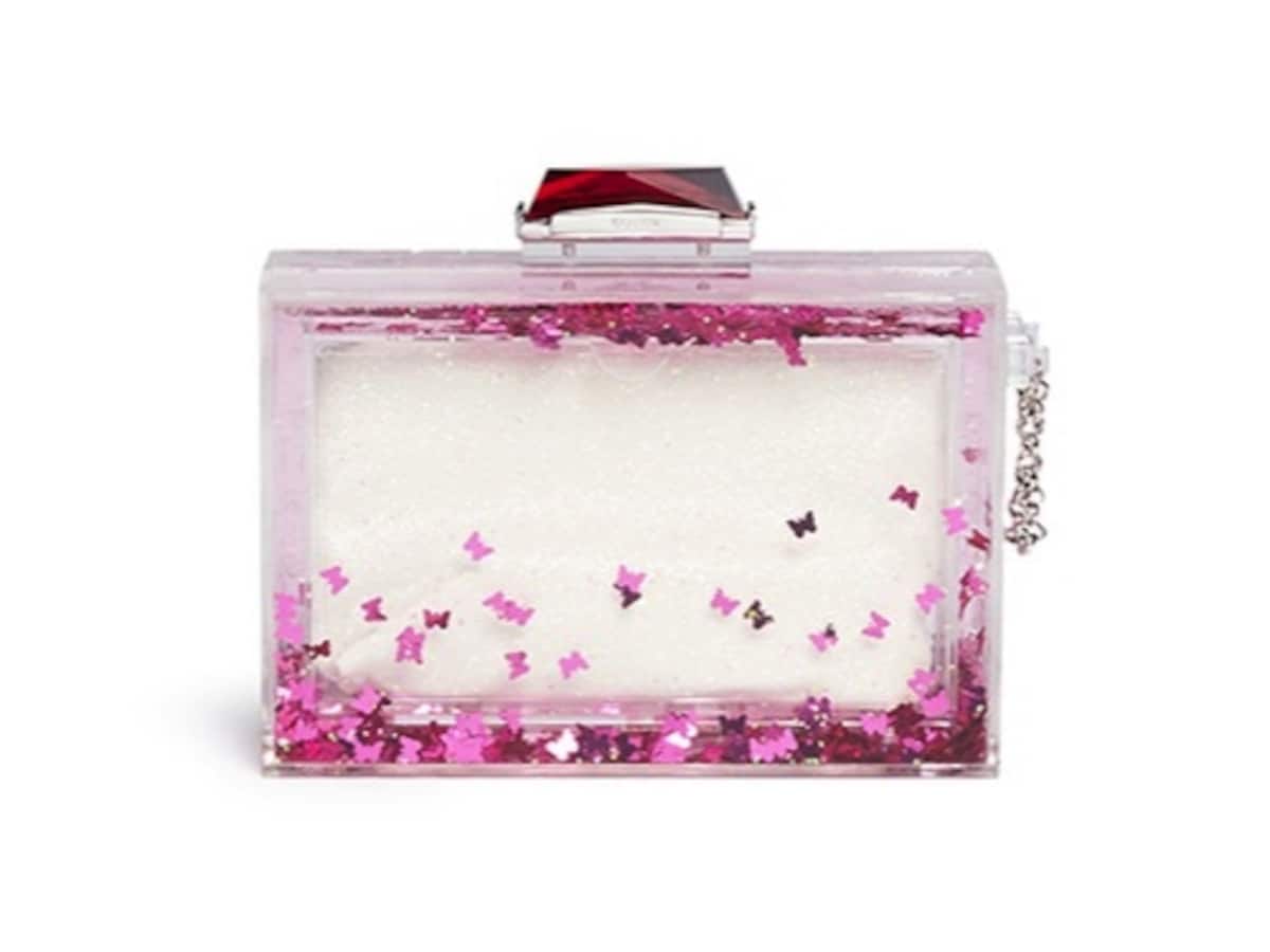 KOTUR／'SOCIAL BUTTERFLY' GLITTER PERSPEX CLUTCH