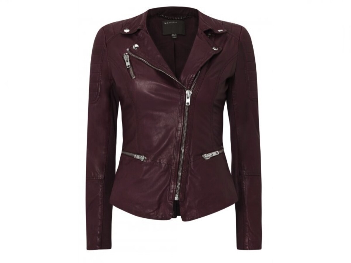 MUUBAA／ANYANG PURPLE LEATHER BIKER