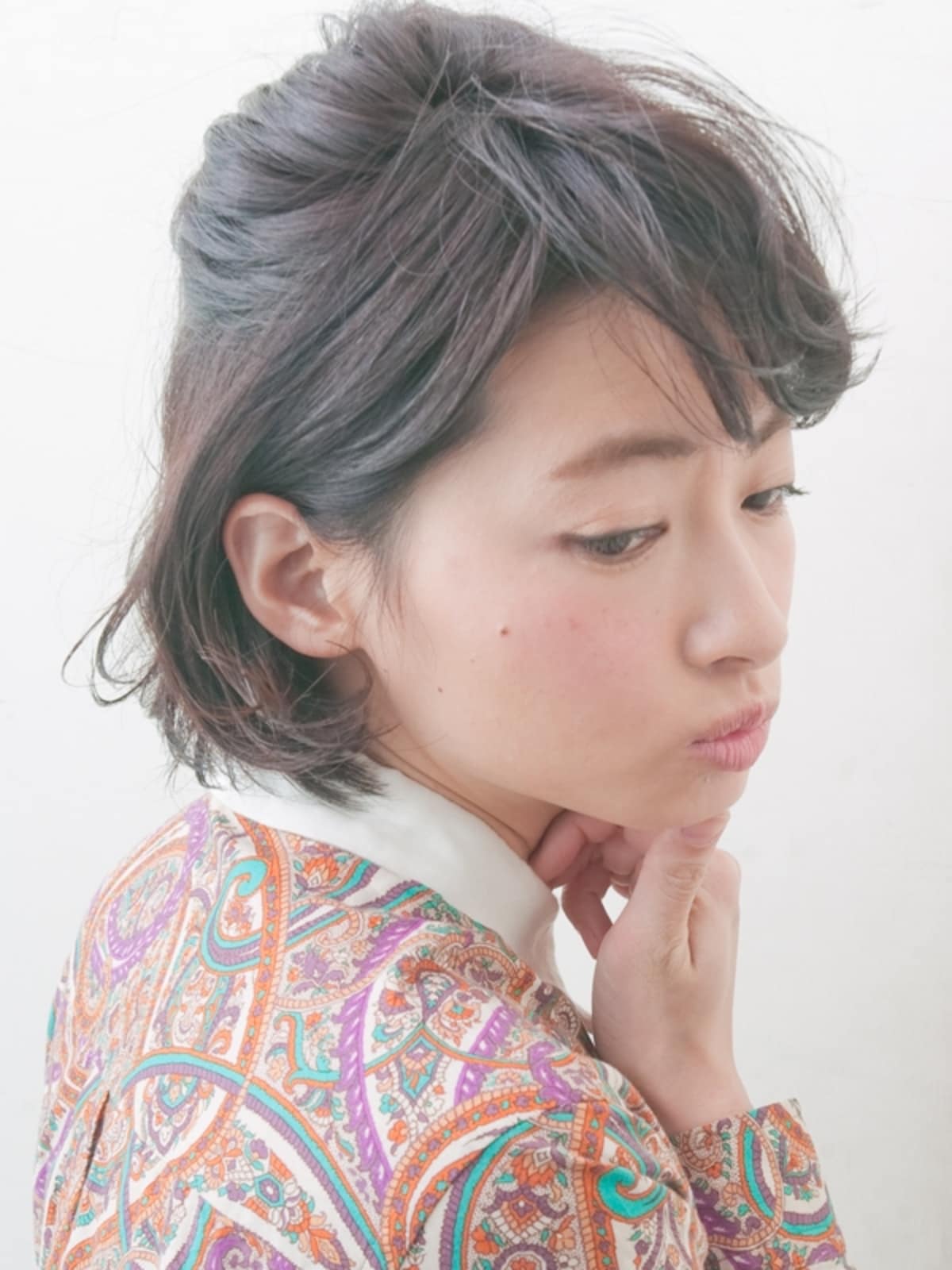 毛先に動きをつけるとよい
