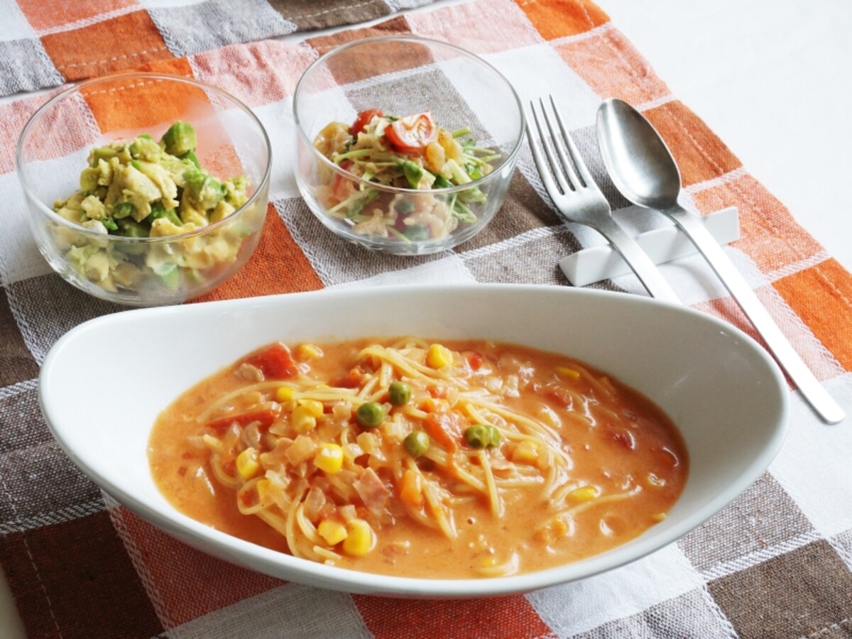 トマトチャウダースパゲティ定食