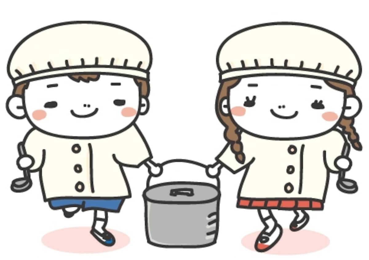 給食　学校　イラスト　カラー　かわいい