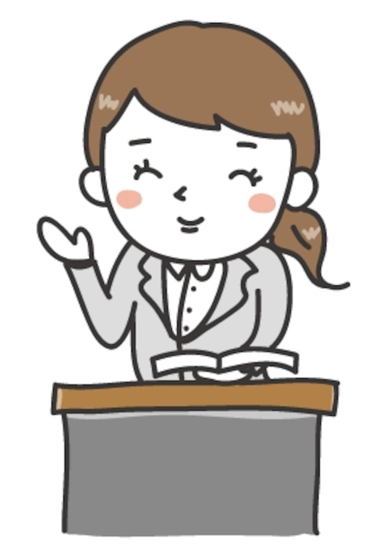 先生　学校　イラスト　カラー　かわいい
