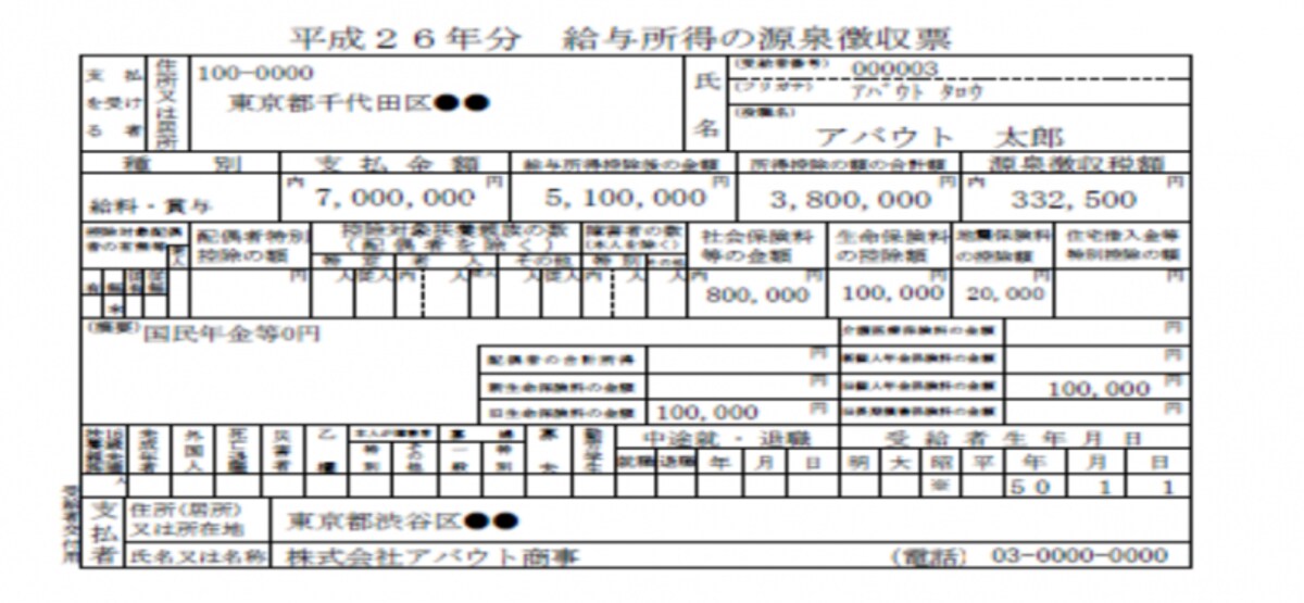 源泉徴収票