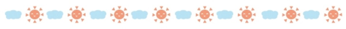にこにこ太陽と雲のラインです。