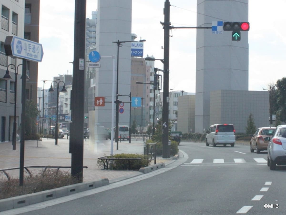 歩道空間は、歩行者と自転車を分離