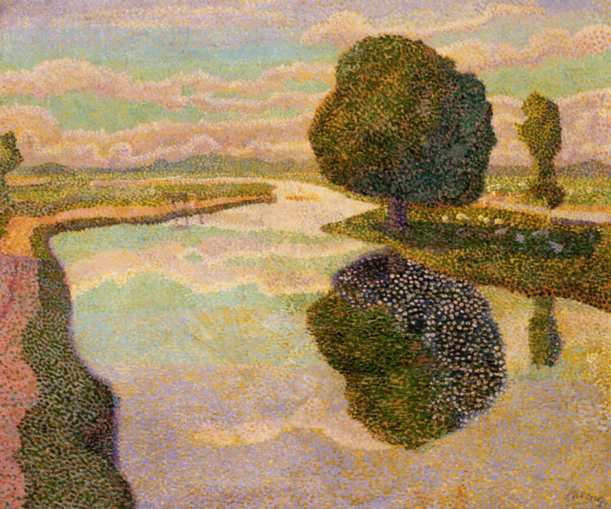 ヤン・トーロップ 《マロニエのある風景》  1889年 油彩、厚紙に貼られたカンヴァス 66×76.2cm  ドルドレヒト美術館