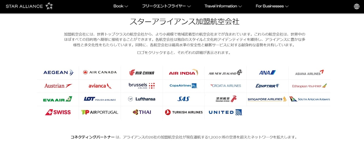 スターアライアンス,航空会社