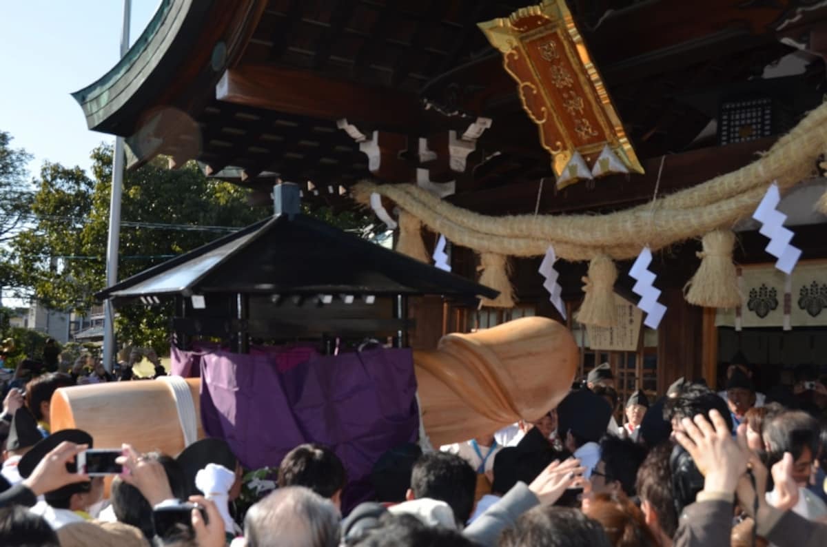 田縣神社 豊年祭　神社にて