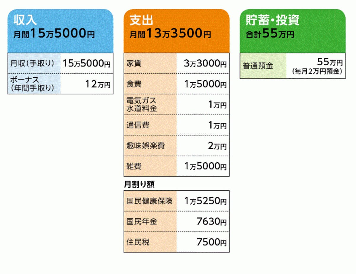 みみみさんの家計収支