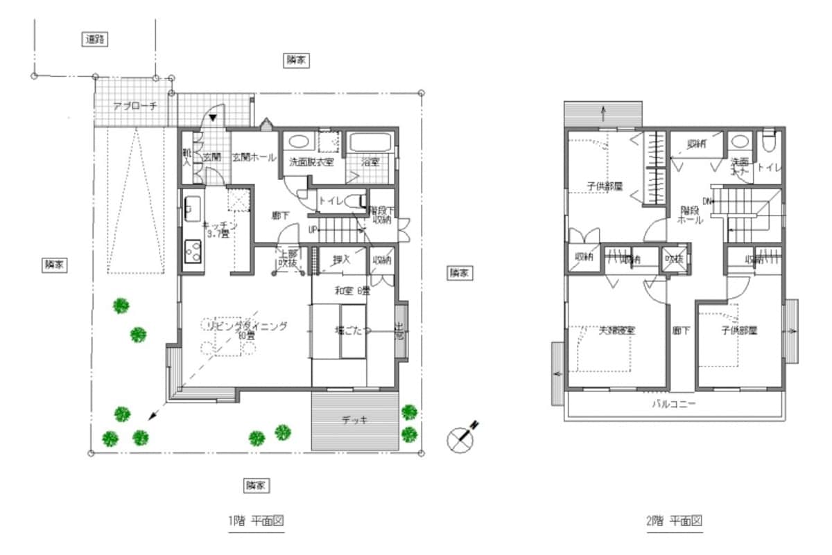 建坪17坪の間取り（クリックすると拡大します）