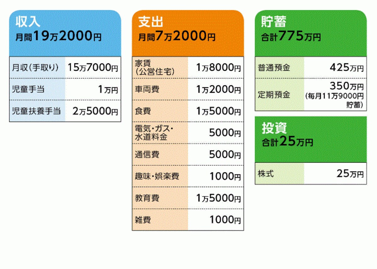 「星ママ」さんの家計収支データ