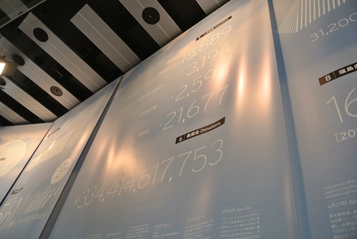 「せんだいメディアテーク」内の展示