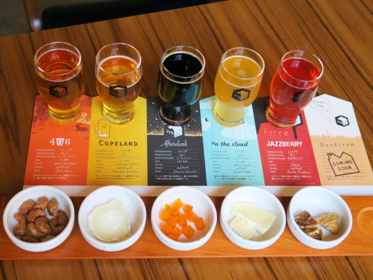 6種のクラフトビールとのペアリングにこだわった「FOOD PAIRING SET」（2000円）