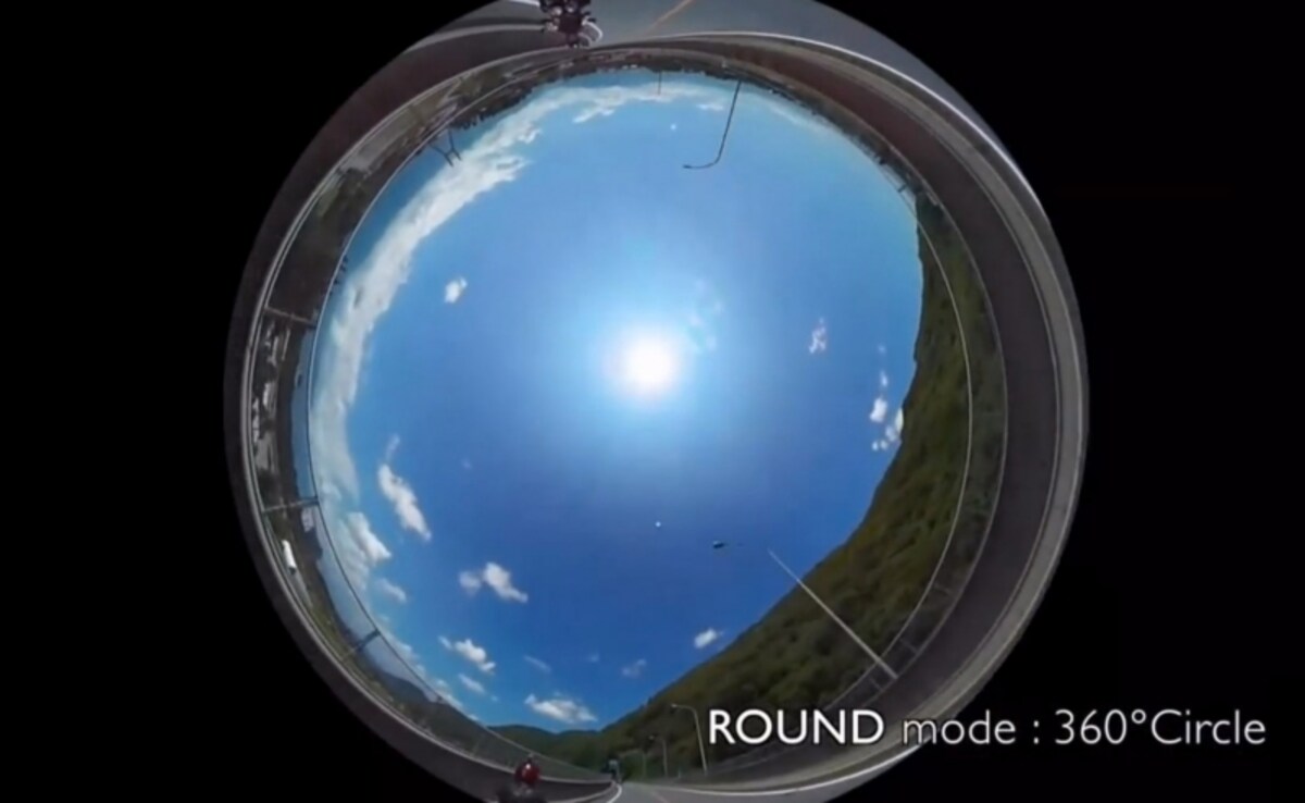 まさしく360度全方位、こんな感じの映像をカメラが撮っている