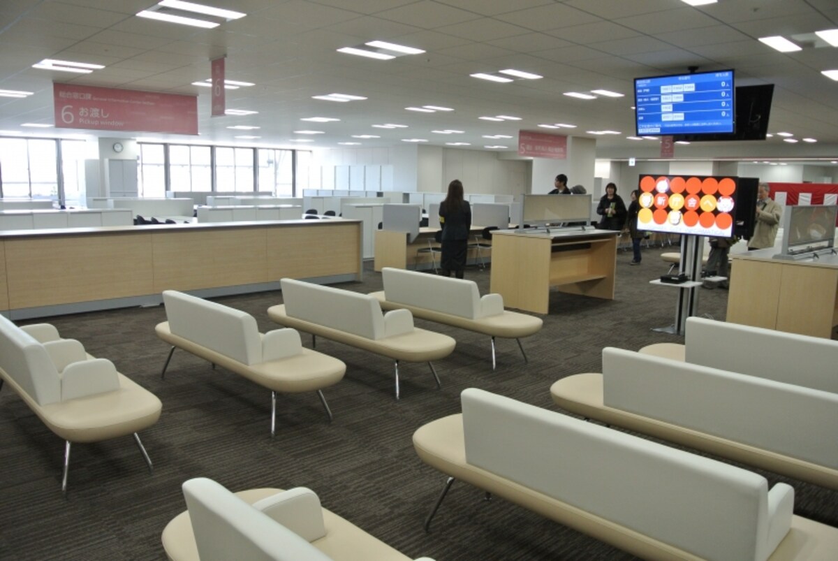 新庁舎3階の窓口サービスゾーン
