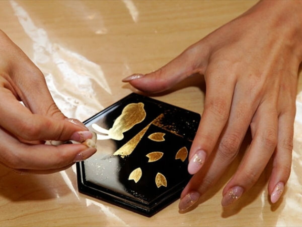 金箔貼り体験