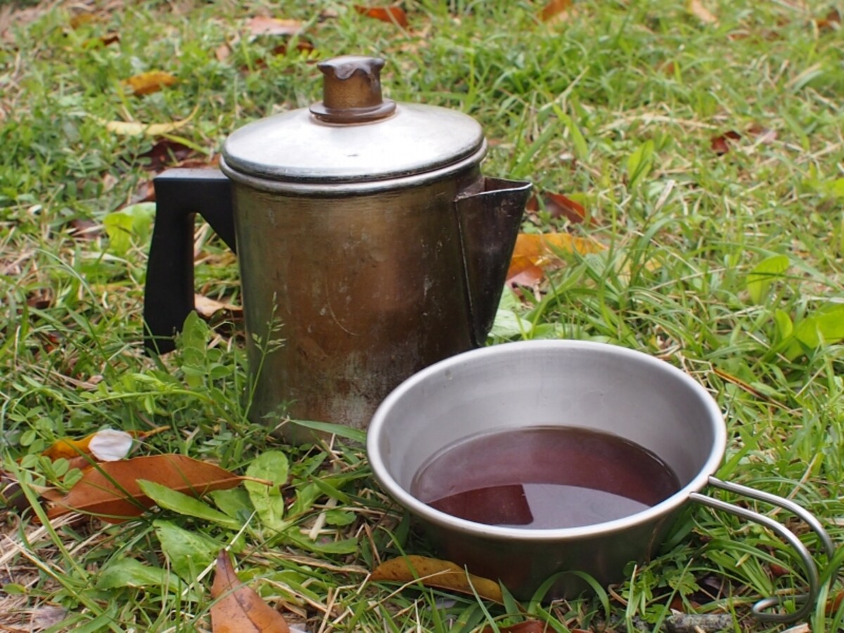 パーコレーターで入れたコーヒー