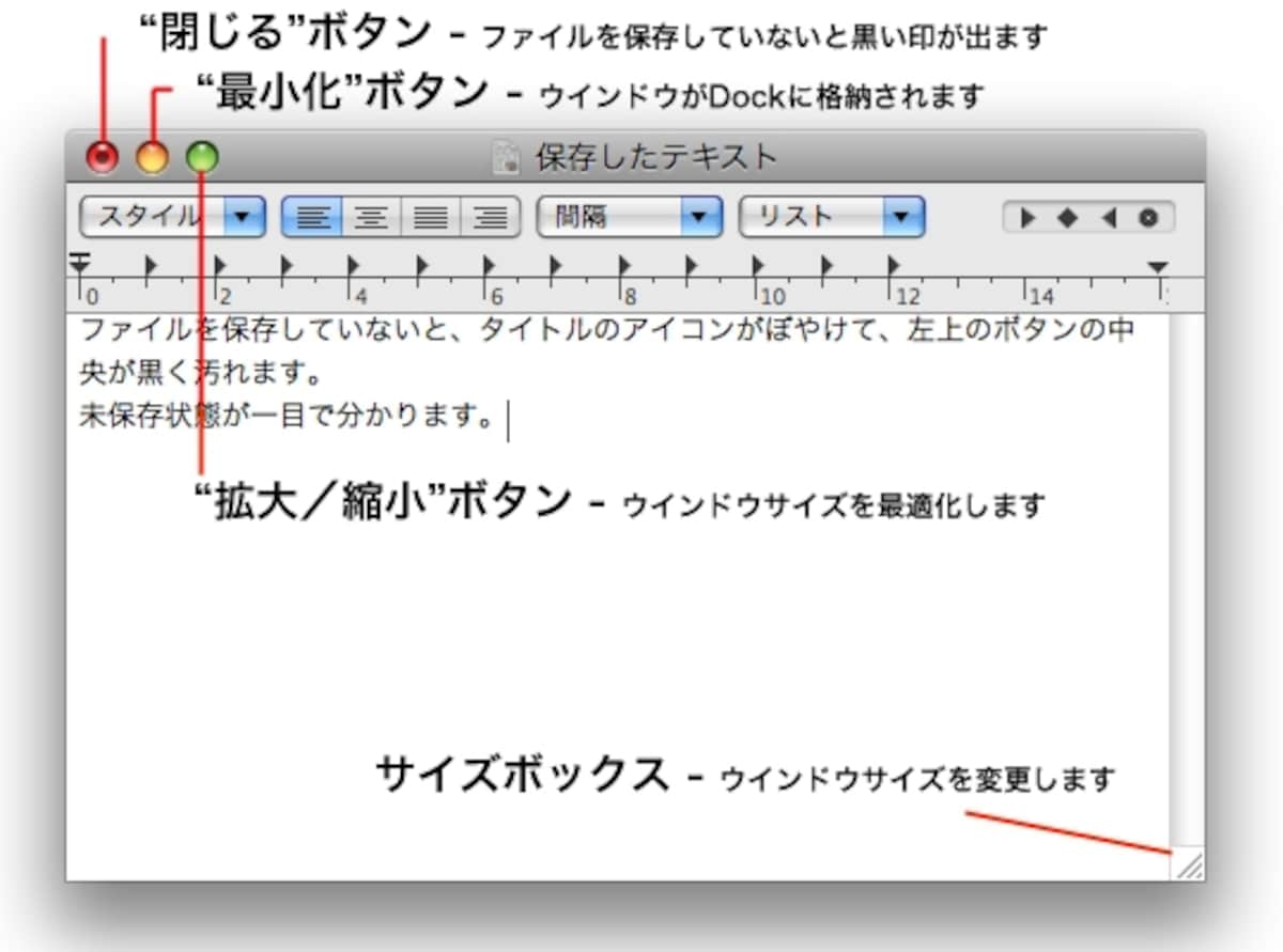 ウインドウ操作に慣れることもMacを使いこなすためには必要です（クリックで拡大）