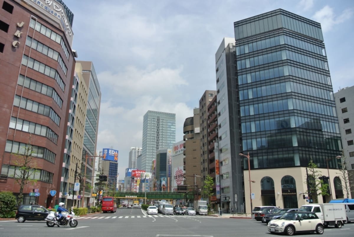 現地近隣エリアから秋葉原方面を望む