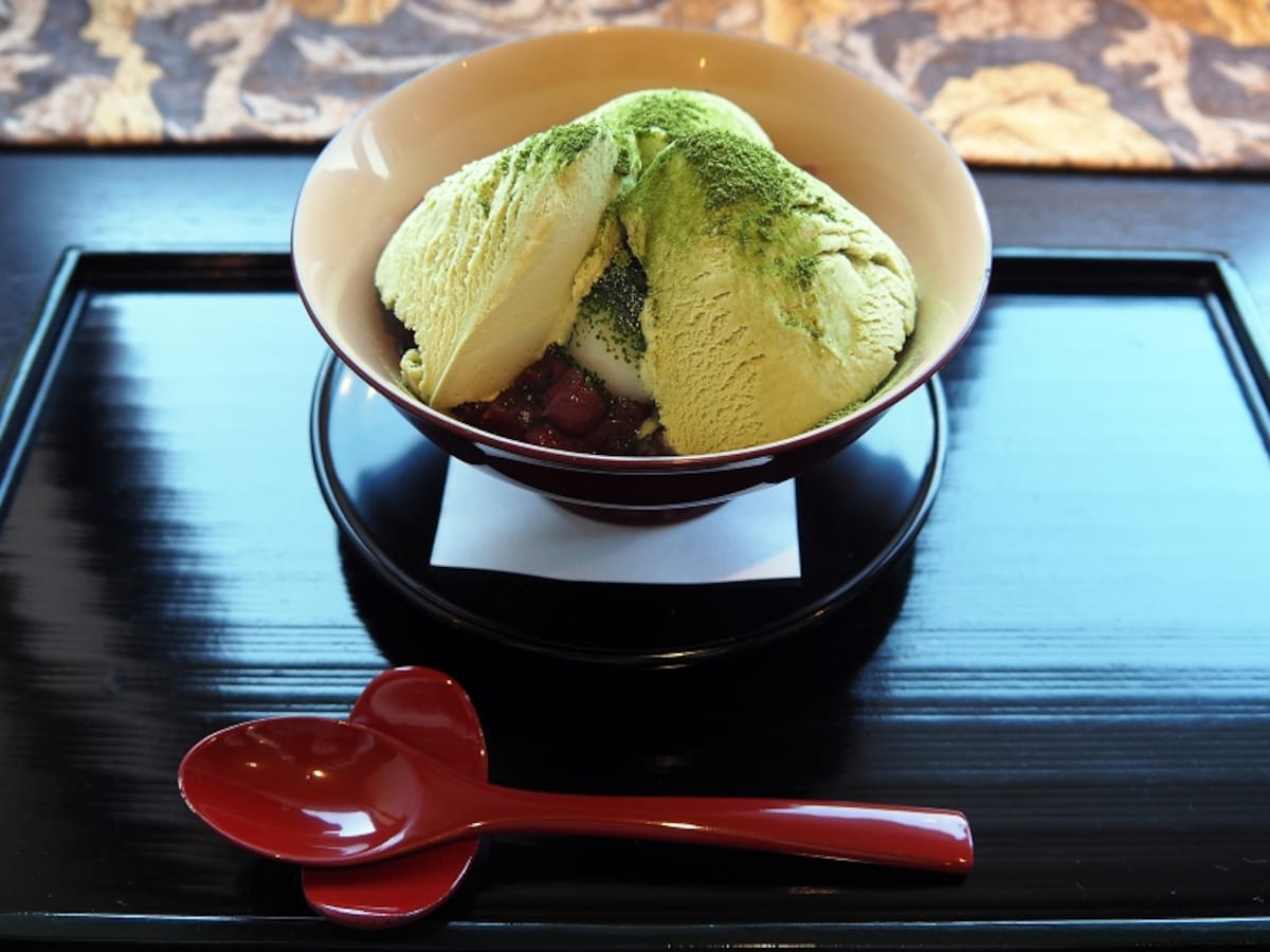 抹茶クリームぜんざい
