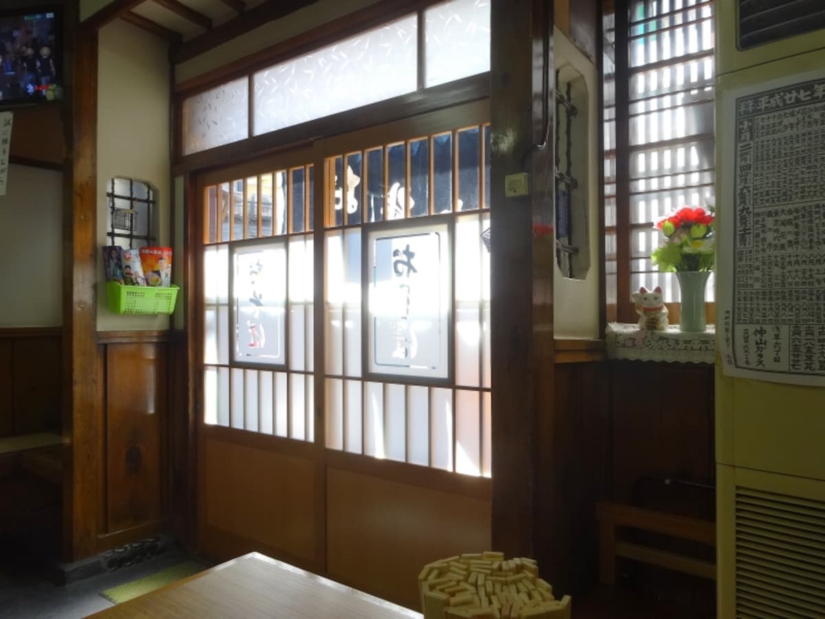 歴史を感じるけれど小綺麗な店内