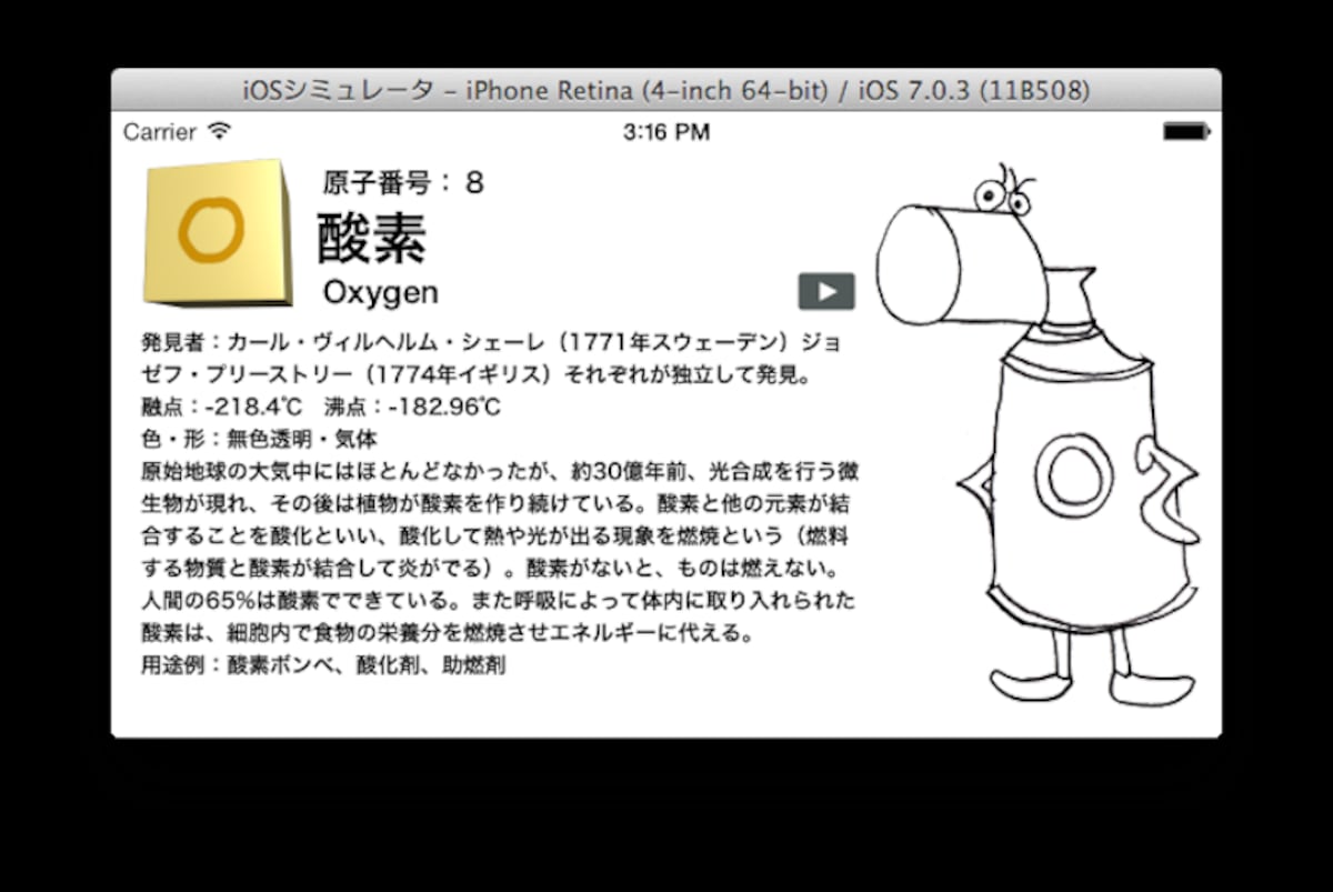 生徒作品例「元素図鑑」（小５女子）