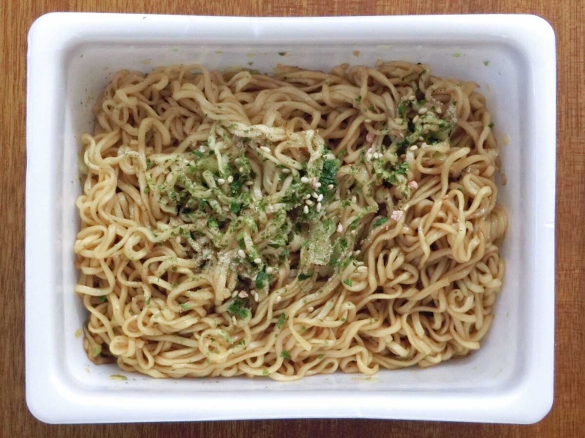 ペヤングソースやきそばのできあがり