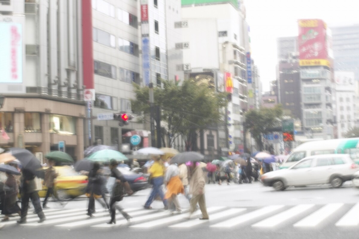 雨模様の銀座